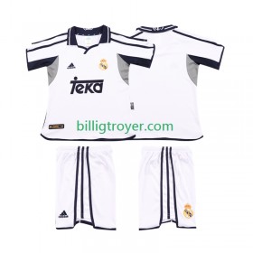 Billige Fotballdrakter Real Madrid 2001 Barn Retro Hjemmedraktsett 2002 Kortermet